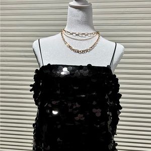 Banana Republic sequin strap top. medium